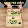 POPOOSBOL Fast Sling Puck Puck Game Wooden Football Peckers Interactive Game Mesa de futebol Tabela de hóquei Table Battle Board Game Party Games 230213