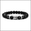 Beaded Strands Buddha Beaded Bracelet Classic Natural Stone Couple Bracelets For Men Women Fashion Jewelry Drop Delivery Dhfkn