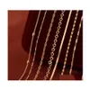 Chains Gold Chain Necklace For Pendant Diy Plated Copper Twisted Rope Wholesale Beautifly Jewelry Drop Delivery Necklaces Pendants Dhrqy