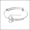 Bangle schaar armbanden verbindt lange gouden ketting voor vrouwen mode eenvoudige manchet drop levering sieraden dh1d6