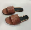 Nya heta m￤n Kvinnor Sandaler skor designer tofflor krokodil rand tryck Slide Summer Wide Lady Sandals Slipper With Box Dust Bag 35-43