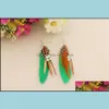 Dangle Chandelier Drop Earrings For Women Lovely Feather Mtiple Delivery Jewelry Dhcqt