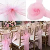 Sashes 25pcs Organza Chair Bow for Wedding Party Christmas Halloween Decoration Promotion Price Quality Knot Tie 230213