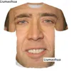 Herren T-Shirts Maglietta Nicholas Cage Crazy Funny T-Shirt Sommerstil Super Comoda da Uomo di Alta Qualita Girocollo Manica Corta Casual