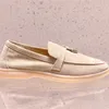 Italien Designer Loropiana Shoes Lp Loafer aus reinem Echtleder für Männer und Frauen mit weichen Sohlen, Wildleder-Kaschmir-Loafer, große Größe 35-46BH47