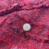 Damesjacks Designer Nieuwe stijl Celebrity Franse Red High Grade Bright Silk Tweed Short Coat Woman IUEC