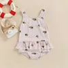 Completi di abbigliamento Bikini Bambini Neonate Costumi da bagno Strisce infantili Stampa a tinta unita Modello senza maniche Costume da bagno con volant Costume da bagno Abbigliamento da spiaggia