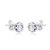 Stud Earrings For Women Clear Sparkling Crown Crystals Slopes 925 Silver Fashion Female Gift