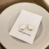 Stud Earrings Korea Fashion Purple Blue Dripping Oil Heart Love For Women Girls Retro Classic Alloy Accessories Gifts