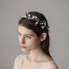 Headpieces O342 Fairy Wedding Bridal Simple Headband Alloy Leaves Pearls Crystal Handmade Brides Bridesmaid Hairwear Women Small Gifts