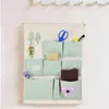 Storage Bags Cotton Linen Hanging Bag 7 Pockets Wall Mounted Wardrobe Hang Pouch Cosmetic Toys Home Organizer