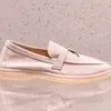 Italia Designer Loropiana Scarpe Lp mocassini in pura pelle genuina per uomo e donna con suola morbida mocassini in cashmere scamosciato taglia grande 35-46BH47