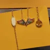 LW f￶r Woman Necklace L Angels Wing Vintage Gold Plated 18K Jewelry Officiella reproduktioner Luxury Classic Style Jubileumsg￥va med ruta 016
