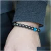 Perlé 1 Pcs Noir Cool Bracelet Magnétique Perles Hématite Pierre Thérapie Soins De Santé Aimant Mens Bijoux Drop Livraison Bracelet Dhgarden Dhnco