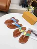 Chinelos gradientes para venda Sunrise Pastel Sunny Flat Thongs vendidos com box Spring in The City Sandals