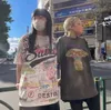 デザイナーファッションTシャツ聖マイケル村上共同名マッシュルームアイプリント男性と女性の半袖ハイストリートティー