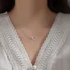 Pendant Necklaces Fashion Double Love Heart Charm Pendent Necklace Romantic Choker For Women Girls Jewelry Dz329Pendant