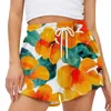 Shorts femininos feminino praia praia havaiana suor casual verão confortável lounge impressão atlética elástica correndo calça curta