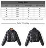 女性のジャケットデザイナー P-ra オリジナルファッションデザインレディース PU レザー豪華なレディースブラックパンクパファージャケットショートコットンアウターコート HFJV