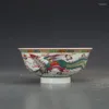 Bols Qing Guangxu Porcelaine Pastel Dragon Et Phoenix Bol Antique Ming Collection