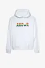 23AW Sweatshirt English Letters Color Matching Rainbow Printing Women Sportshirt White Hooded Sweater