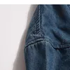 Мужские куртки ретро вымытый джинсовый кардиган повседневная свободная хлопковая vneck big pocket japanestyle инструмент для мужчин 230213