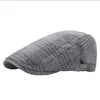 Bérets britanniques rétro Plaid homme peintre casquette gavroche chapeau femme artistique chapeaux printemps automne casquettes plates coton béret Boina décontracté élastique Europe Amérique Barett BC299