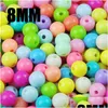 Other Top Quality 100Pcs Mixed Candy Light Color Acrylic Cream Beads Neon Smooth Round Loose Fit Jewelry Handmade 8Mm Drop D Dhgarden Dhoq6