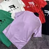 2023 New Family Printed Letter T-shirt Women's Round Neck Short Loose Couple Suit Men's Half Sleeve