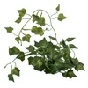 Flores decorativas 4x Ivy artificial Fake Folhagem Plantas de folhas Garland Garland Garden Decoration 2m (folha de batata -doce)