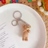 Keychains Cute Bear Keychain Charm School Bag Pendant Girly Trendy Ornament