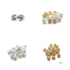 Andere 30 stcs/lot 6 mm/8 mm/10 mm goud/sier round pave disco ball beads rijn steen kristal spacer voor doe -het -zelf sieraden druppel levering dhgarden dh2nc