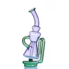 purple shihsa hookahs bong smoking Glass Bongs accessory Recyclers peak tops 7 inch height function well hookah water bong dab oil rig pipe Carta peaks