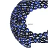 Stone Natural Blue Lapis Lazi Tiger Eye Agat Round Loose Beads 8 10 12 Mm Pick Size 16 Strand Drop Delivery Jewelry Dhgarden Dhtae