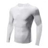 T-shirt da uomo T-shirt dolcevita da corsa T-shirt da uomo Abbigliamento sportivo da palestra Fitness Camicia a compressione a maniche lunghe attillata da jogging Abbigliamento da esercizio ad asciugatura rapida