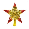 ツリートップスパークルスターズデコレーションホロー彫刻星パーティー年2023ナビダッドのクリスマスデコレーション