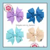 Клипы для волос Barrettes Harypin Corean Cute Harpins Bow Bow Red/Blue 40Colors Jewelry Drow Drowd Dhpsu