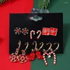 Dangle Earrings Christmas Set Of 6 Crutches Gift Size Snowflake Red Shoes Alloy Simple Combination