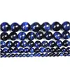 Stone Natural Blue Lapis Lazi Tiger Eye Agat Round Loose Beads 8 10 12 Mm Pick Size 16 Strand Drop Delivery Jewelry Dhgarden Dhtae