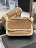 Classic women's bag Crossbody bag one shoulder bag new lamb suede gentle camel soft cute designer bag