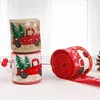 Decorações de Natal 1 Roll Ribbon Greath Bows Diy Fabric Swirl Burlap com Presente de Árvore de Edge Wired