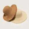 Wide Brim Hats Summer Wide Brim Fisherman Hat Beach Sun Hats Bucket cap Women Ladies Breathable Paper Straw Hat Sunshade Beach Cap Foldable R230214