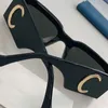 新しい女性長方形サングラスブランドデザイナーレトロスーパービッグロゴサングラス1425女性レディゴールドメタルレター豪華眼鏡ヴィンテージドライバーメガネ