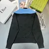 Camisolas femininas de grife Novo para lã de lã Luxury Brand Designer Channel Cardigan Sweater Casual Casual decote V Cashmere Top A3