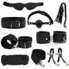 Sexy Set Sex Toys for Couples Exotic Accessories Leather Sex Bondage Set Lingerie Handcuffs Whip Rope Nipple Clip for SM Adult G