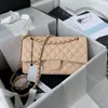 Designer 7A Classic Flap Chain Shoulder Bag Feminina Crossbody Luxo Caviar Grain Sheepskin Leather Moda Bolsas de Mão