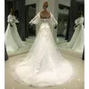 Party Dresses SL9044 Romantic Sweetheart Neck Detachable Sleeve Bride ALine Wedding Dress Appliques Beading Bohemian Bridal Gown 230214