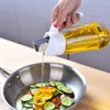 Bouteilles de stockage ménage automatique ouvert fermé bidon d'huile cuisine multi-usages Transparent étanche à la poussière bouteille d'assaisonnement en verre étanche