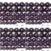 Stone 8Mm Natural Faceted Purple Amethysts Quartz Loose Beads 15 Strand 4 6 8 10 Mm For Jewelry Making Drop Delivery Dhgarden Dh2Gw