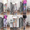 2023 Spring Personalized Ethnic Style Printed Leggings Womens Milk Silk Tight Pants Show Thin Yoga Capris